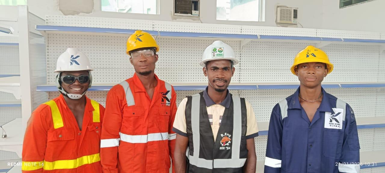 Technician working on equipment