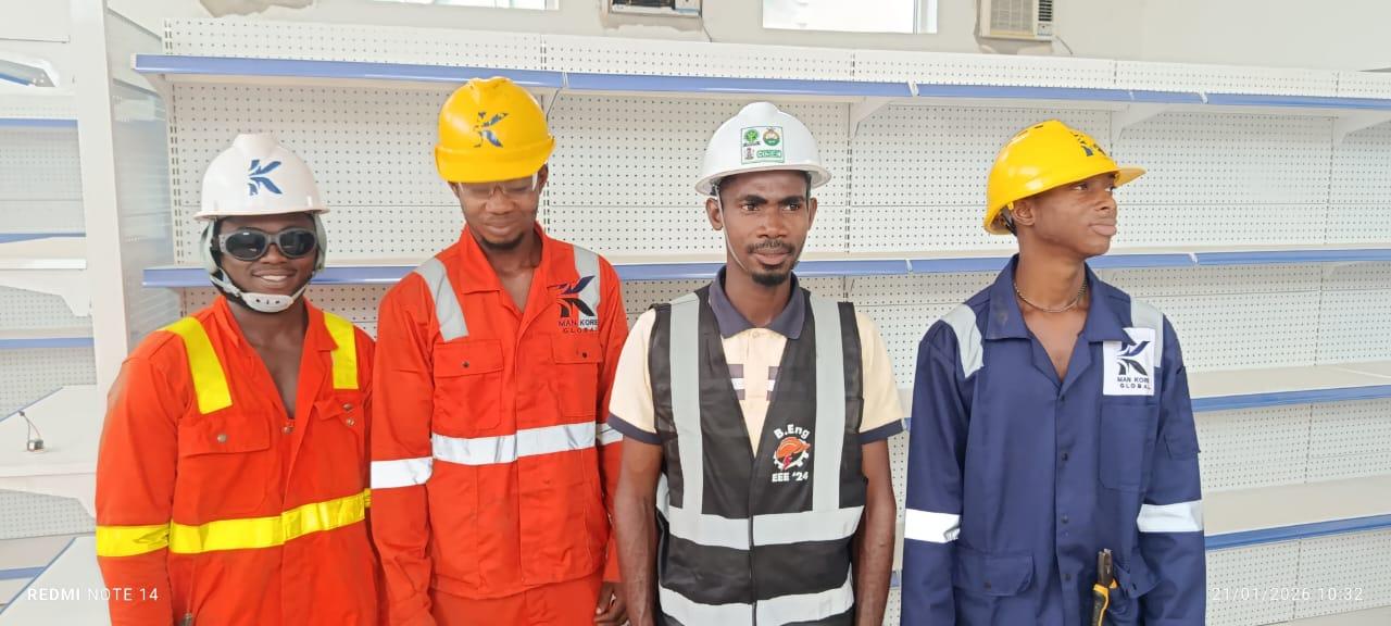 Technician working on equipment